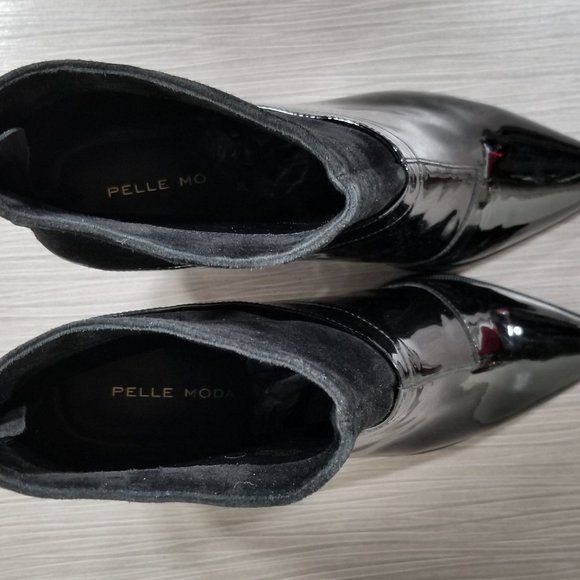 Pelle Moda Booties, Black Leather & Suede, Womens Size 6.5 M - Picture 8 of 12